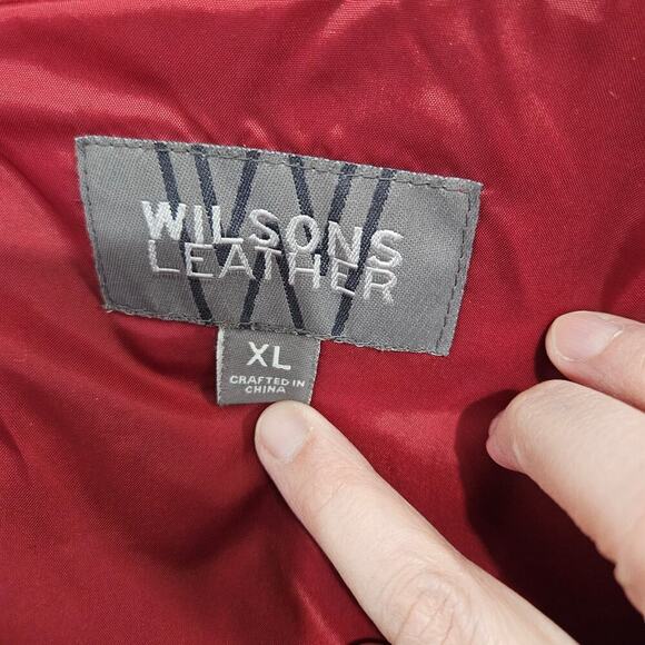 Vintage 90s/Y2K Wilson's Leather Womens Belted Black Button-up Jacket. Size XL - Picture 8 of 9